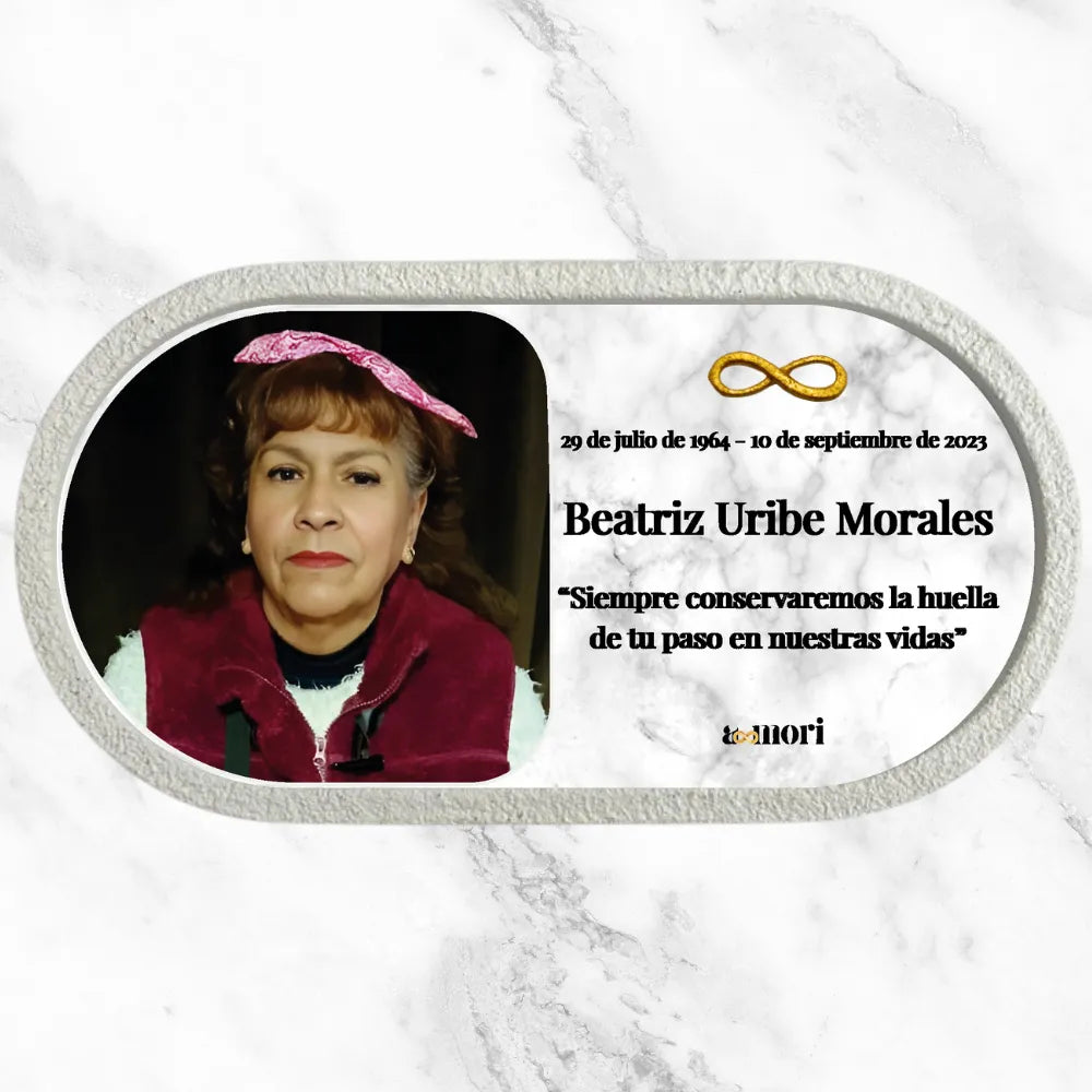 Placa Conmemorativa Clásica para Cementerio