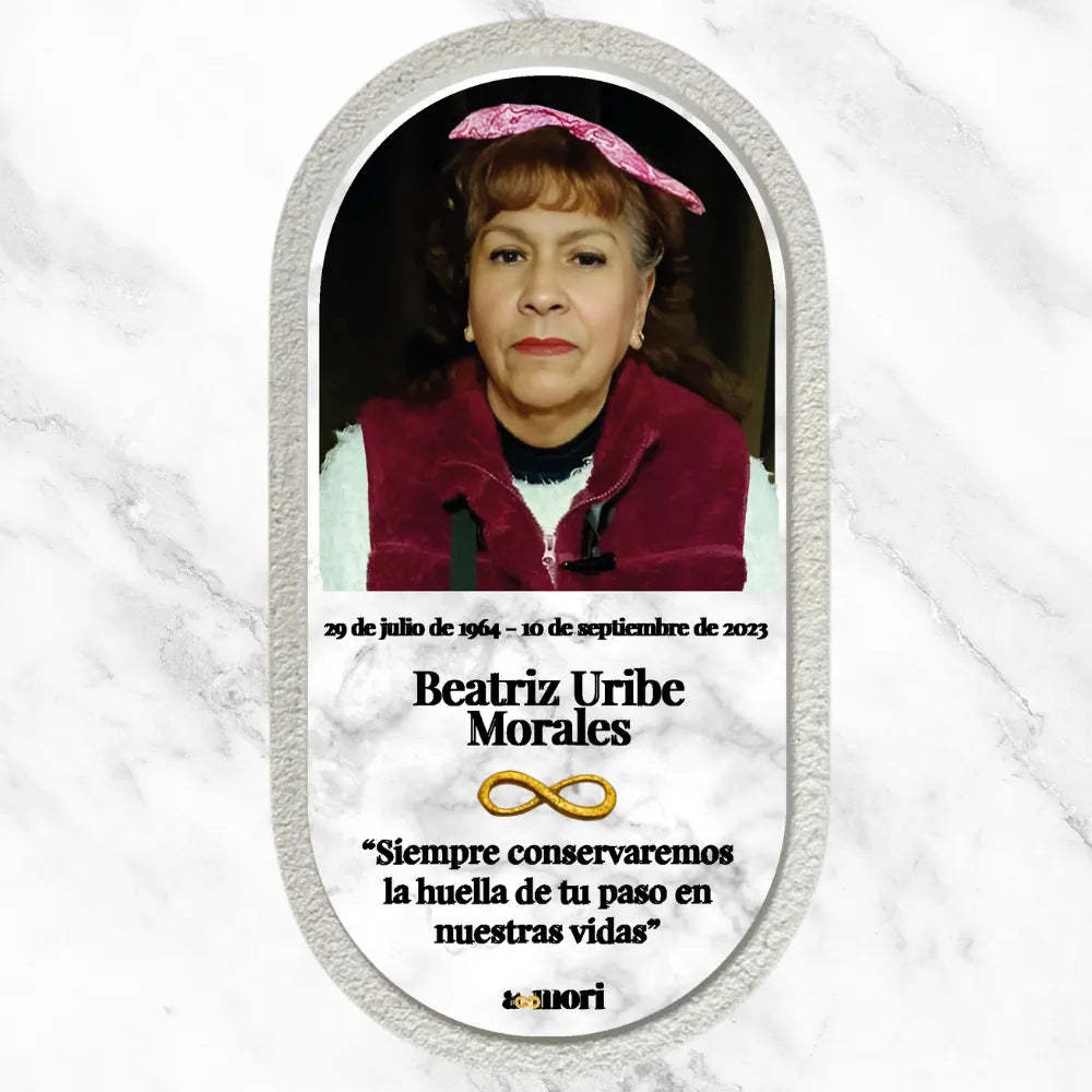 Placa Conmemorativa Clásica para Cementerio