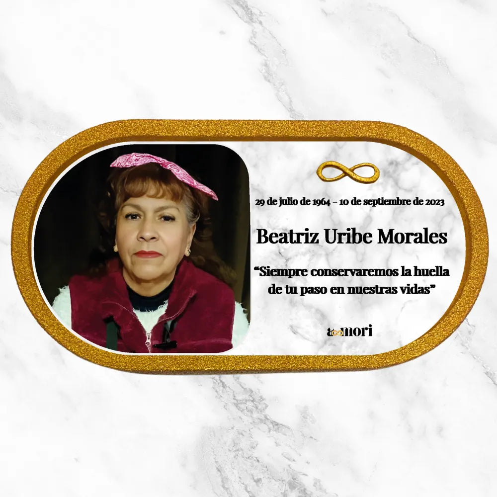 Placa Conmemorativa Clásica para Cementerio