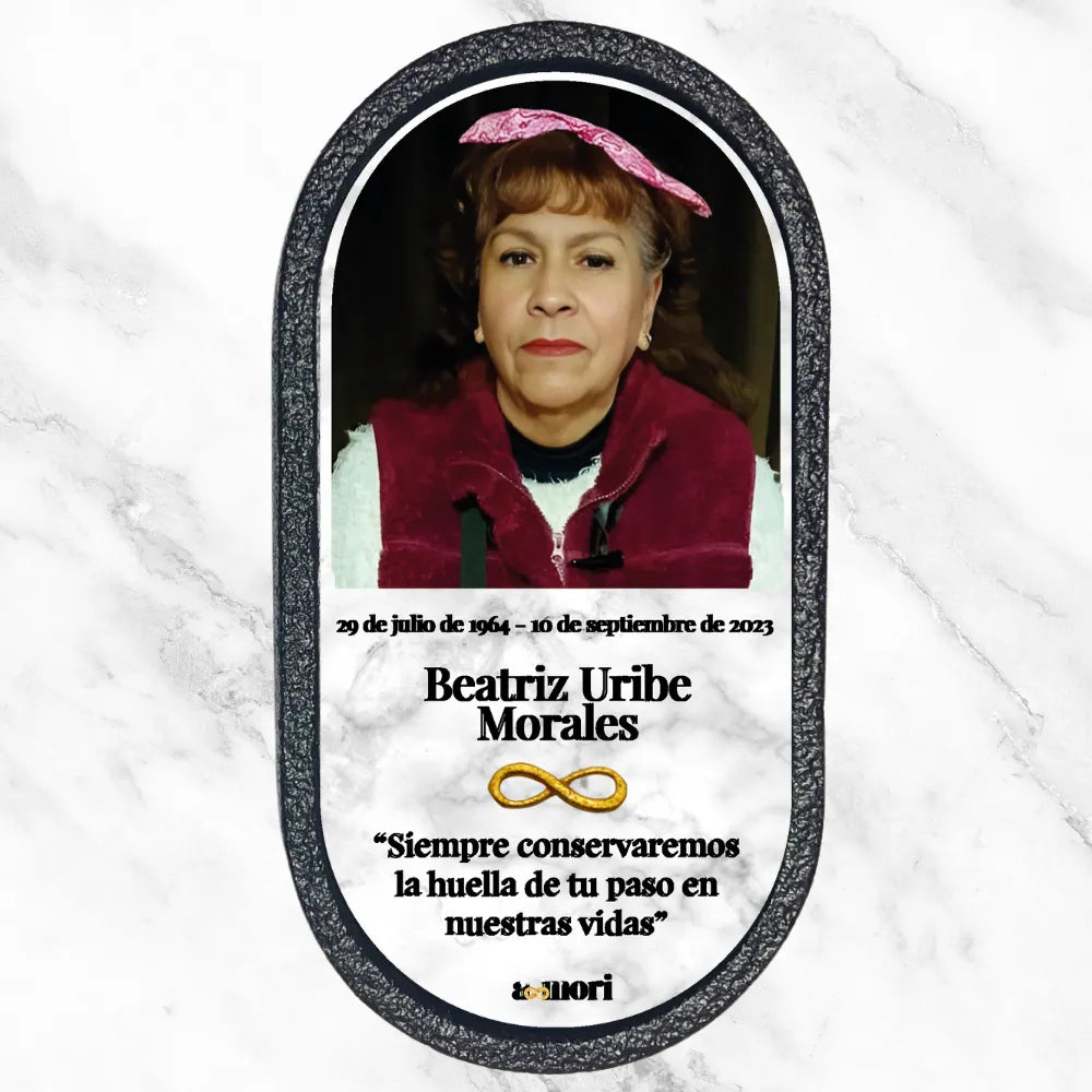 Placa Conmemorativa Clásica para Cementerio